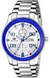 Eddy Hager White& Blue Day And Date Men's Watch EH 239 WH BL