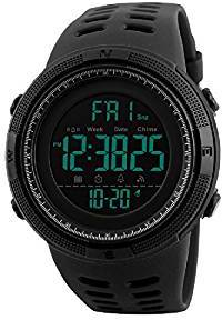 Elios S Shock Digital Multifunction Chronograph Sports Men's Watch Skm 1251 Black