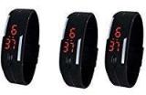 Elios TPU Band Red LED Digital Black Dial Unisex Watch