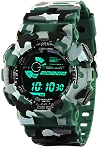 Emartos Army Green Digital Black Dial Sports Men's and Boy Watch