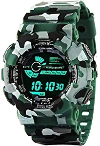 Emartos Army Green Digital Black Dial Sports Men's and Boy's Watch Cloxa