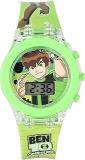 Emartos Ben Ten 10 Watch Digital Watch For Kids Multicolour Dial Green Colored Strap [3 7 Years]