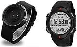 Emartos Black Dial Analogue And Digital Watch For Men's And Women's Pack Of 2