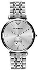 Emporio Armani Analog Silver Dial Unisex's Watch AR1819