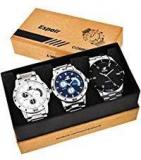 Espoir Analog Blue Dial Men's Watch Combo 109 Bahubali