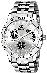 Analog White Dial Men's Watch ES 109