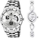 Espoir Analog White Dial Unisex Watch ES109 2455