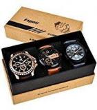 Espoir Analogue Black Dial Men's Watch Combo BLK Kranti New