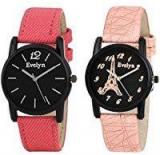 Evelyn Analogue Black Dial Women's And Girl's Watch Combo Eve 553 Eve 499