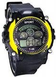 Faas Digital Sports Black Unisex Watch 7 Lights For Boys And Girls Age 3 To 13 Years