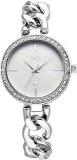 Fastrack Alloy Analog Silver Dial Women Watch Fv60026Sm01W, Silver Band