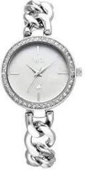 Fastrack Alloy Analog Silver Dial Women Watch Fv60026Sm01W, Silver Band