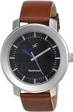 Fastrack Casual Analog Black Dial Men's Watch NM3121SL01 / NL3121SL01/NR3121SL01 Genuine Leather, Brown Strap