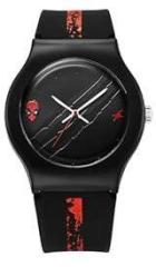 Fastrack Deadpool Quartz Analog Black Dial with Black Silicone Strap Watch for Unisex