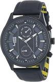 Fastrack Fastfit Quartz Analog With Day And Date Black Dial Leather Strap Watch For Guys NS3224NL01