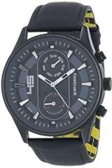 Fastrack Fastfit Quartz Analog with Day and Date Black Dial Leather Strap Watch for Guys NS3224NL01