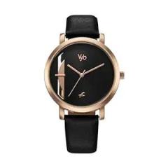 Fastrack Leather Analog Rose Gold Dial Women Watch Fv60029Wl01W, Rose Gold Band