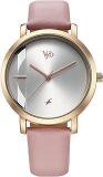 Fastrack Leather Analog Rose Gold Dial Women Watch Fv60029Wl02W, Rose Gold Band