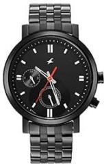 Fastrack Men Metal Analog Black Dial Watch 3287Nm01/Nr3287Nm01, Band Color Black