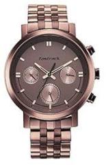 Fastrack Men Metal Analog Brown Dial Watch 3287Qm01/Nr3287Qm01, Band Color Brown