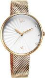 Fastrack Metal Analog White Dial Women's Watch Fv60040Wm02, Band Color Gold