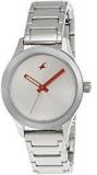 Fastrack Monochrome Analog Silver Dial Women's Watch NK6078SM02