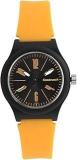 Fastrack Quartz Analog Black Dial Yellow Silicone Band Strap Watch For Unisex NS38037PP02