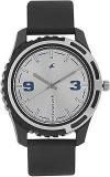 Fastrack Quartz Analog Silver Dial Plastic Strap Watch For Guys NS3114PP02