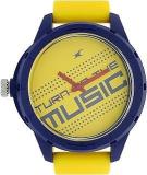 Fastrack Quartz Analog Yellow Dial Plastic Strap Watch For Unisex 38019PP08