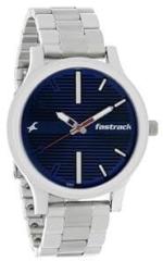 Fastrack s Analog Watch For Men| With Stainless Strap| Round Dial Watch| Water Resistant Watch| High Quality Watch Range| Silver Color Watch