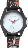 Fastrack Silicone White Dial Analog Watch For Unisex Nr68011Pp01, Multi Color Band