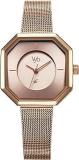 Fastrack Stainless Steel Analog Rose Gold Dial Women Watch Fv60034Wm01W, Rose Gold Band