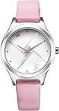 Fastrack Stunners Silver Dial Leather Strap Analog Watch For Girls NS6152SL08