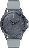 Fastrack Tees Quartz Analog Grey Dial Silicone Strap Unisex Watch 38024PP63W