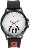 Fastrack Tees Quartz Analog White Dial Silicone Strap Unisex Watch NS38024PP07