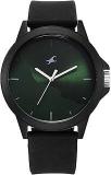 Fastrack Tees Wanderlust Quartz Analog Green Dial Silicone Strap Watch for Unisex 38024PP73W