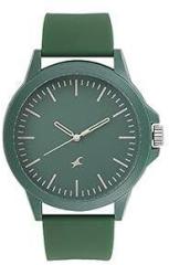 Fastrack The Minimalists Quartz Analog Green Dial Silicone Strap Unisex Watch NS38024PP26