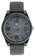 Fastrack Trendies Quartz Analog Grey Dial Silicone Strap Watch for Men NR38040PP01