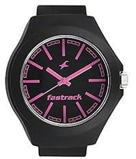 Fastrack Unisex Black Dial Analog Plastic watch NG38004PP05W