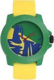 Fastrack Unisex Plastic Tees Analog Multicolor Dial Watch 38021Pp13, Band Color Yellow