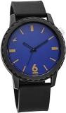 Fastrack Unisex Silicone Analog Blue Dial Watch 38039Pp11W, Band Color Black