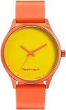 Fastrack Unisex Silicone Analog Yellow Dial Watch 68031Ap09, Band Color Orange