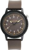 Fastrack Unisex Silicone Eletary Tees Analog Grey Dial Watch 38038Pp05, Band Color Brown