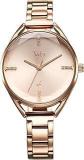 Fastrack Vyb Aurora Quartz Analog Rose Gold Dial Rose Gold Alloy Strap Watch for Women FV60052WM02W