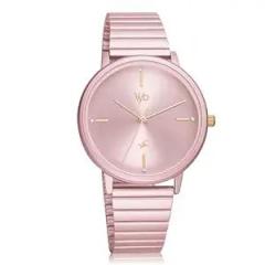 Fastrack Vyb Bliss Quartz Analog Light Pink Dial Stainless Steel Strap Watch for Women FV60021KM02W