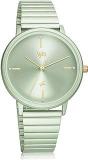 Fastrack Vyb Bliss Quartz Analog Mint Green Dial Stainless Steel Strap Watch For Women FV60021KM01W