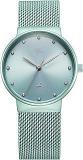 Fastrack Vyb Bliss Quartz Analog Sea Green Dial Sea Green Mesh Strap Watch For Women FV60046QM02W