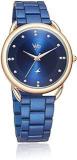 Fastrack Vyb Charmer Quartz Analog Blue Dial Stainless Steel Strap Watch For Girls FV60007KM01W