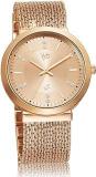 Fastrack Vyb Flare Quartz Analog Rose Gold Dial Stainless Steel Strap Watch For Women FV60011WM01W