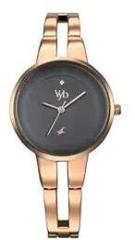 Fastrack Vyb Halo 2.0 Quartz Analog Rose Gold Dial Rose Gold Strap Watch for Women_FV60035WM01W